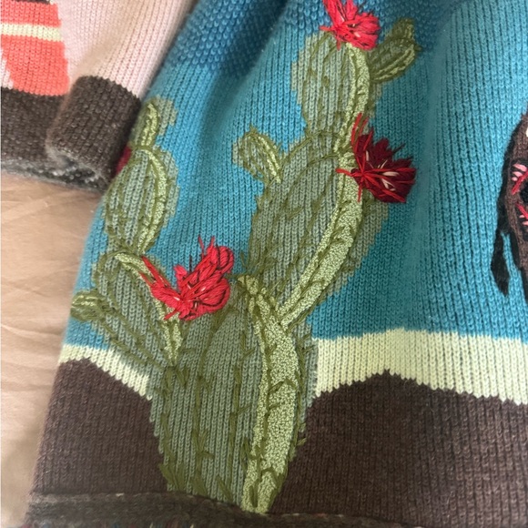 ALANUI COLLECTOR'S CASHMERE Colorful Patterned Women's Cardigan- - Picture 6 of 8